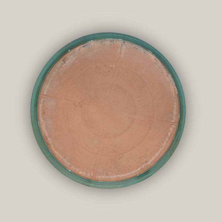 Turquoise Round Ceramic Saucer - Ten Thousand Pots - bottom