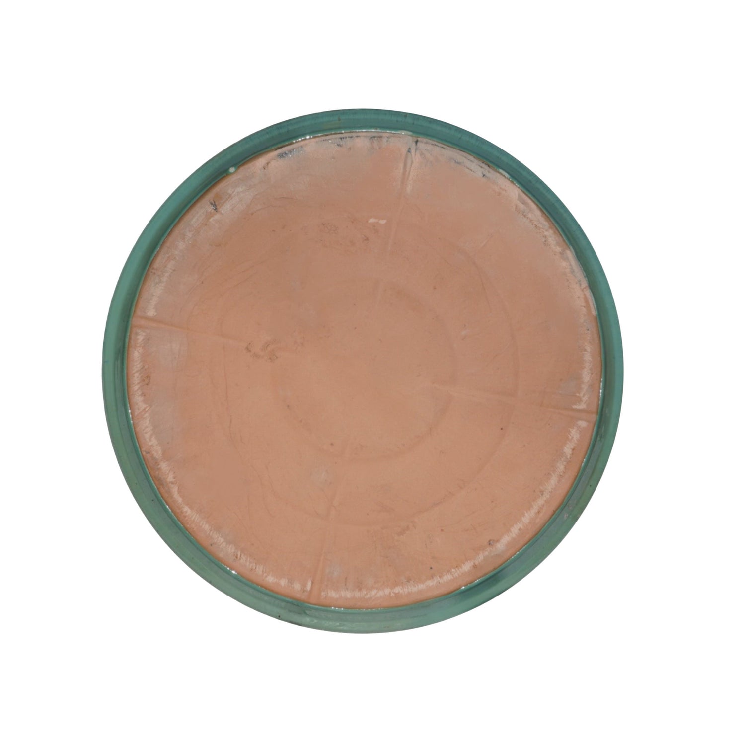 Round Turquoise Ceramic Plant Saucer