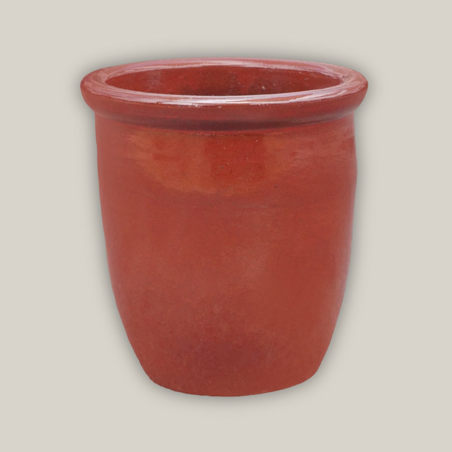 6026H44 - Chili Red Cana Pot - Lion