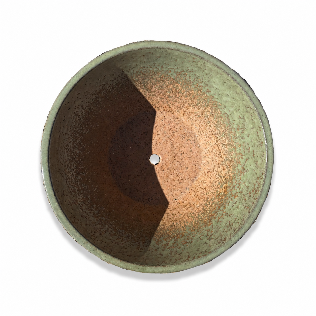 Green Cream Low Wide Planter