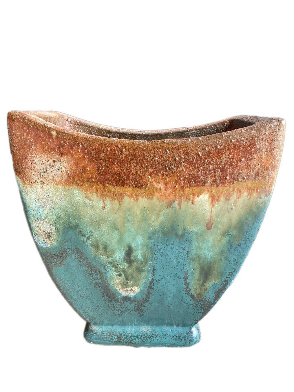 Angkor/Marble Green Ceramic Crescent Planter -Ten Thousand Pots