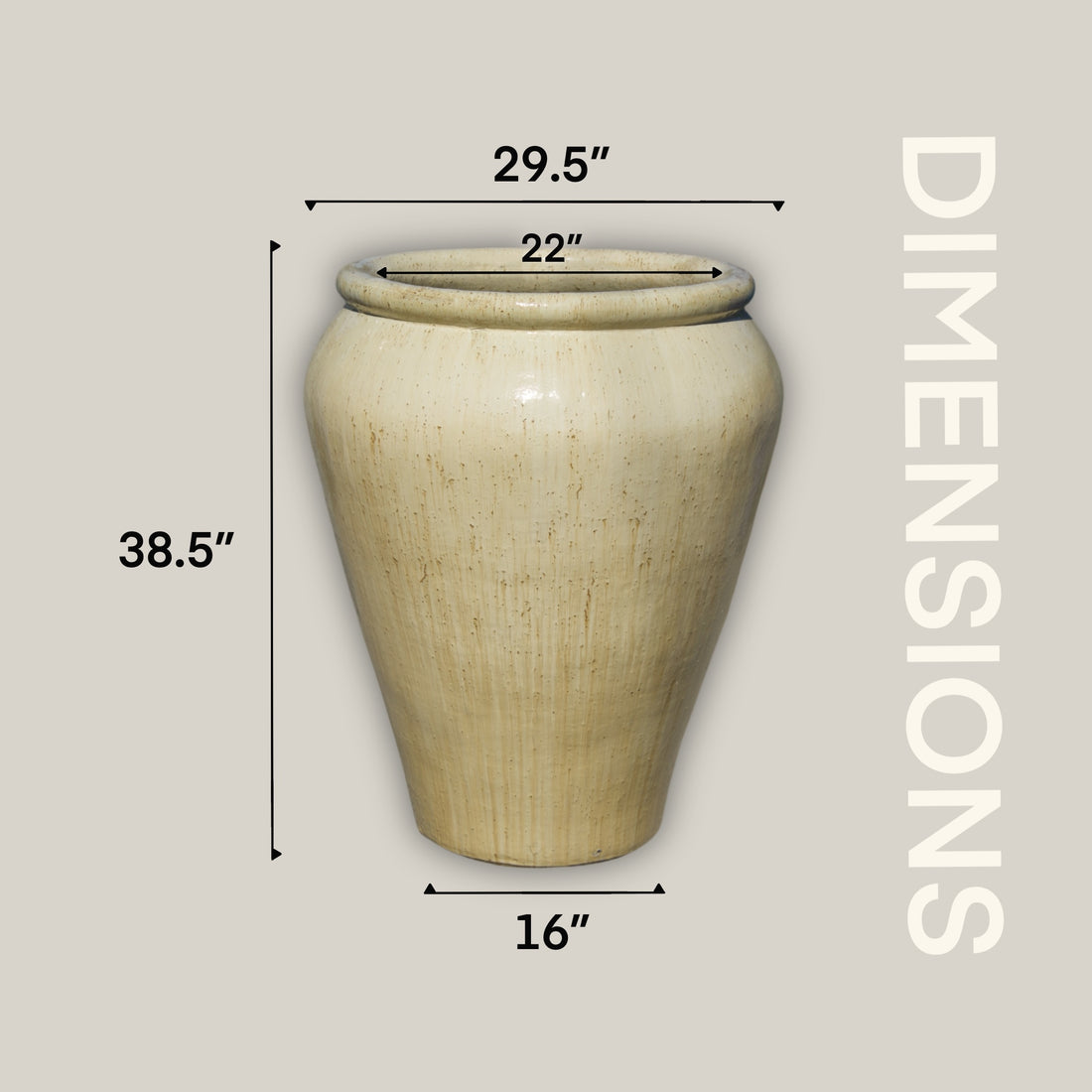 1-3100SAFS - Sand Palace Extra Large High-Fired  Ceramic Planter Pots– Indoor/Outdoor Use – FREE SHIPPING