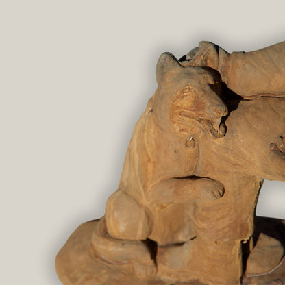 Soldier with Dog Sculpture