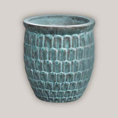 dragon plant pot Moss Green Dragon Scale Ceramic Pot