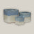 294M22 - Blue/Cream Ceramic Cubed Flowerpot