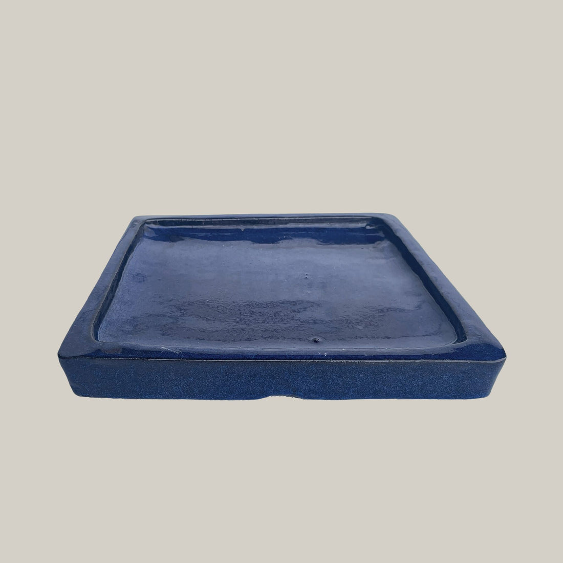 3127L15 - Square | Dark Blue - Ceramic Clay Pot Saucers (7&quot;-15&quot;)