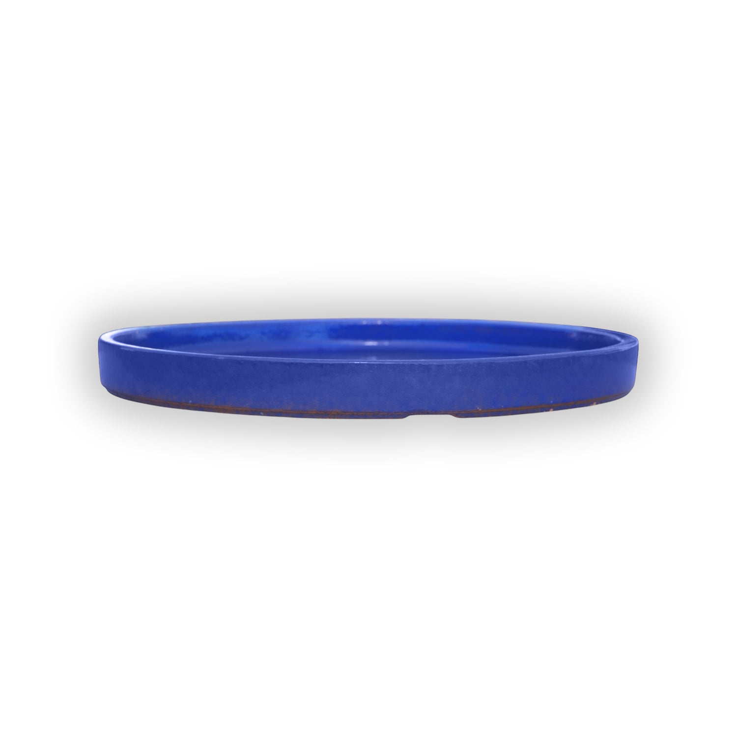 Round Falling Blue Ceramic Clay Plant Saucer