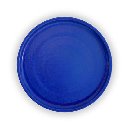 Round Falling Blue Ceramic Clay Plant Saucer
