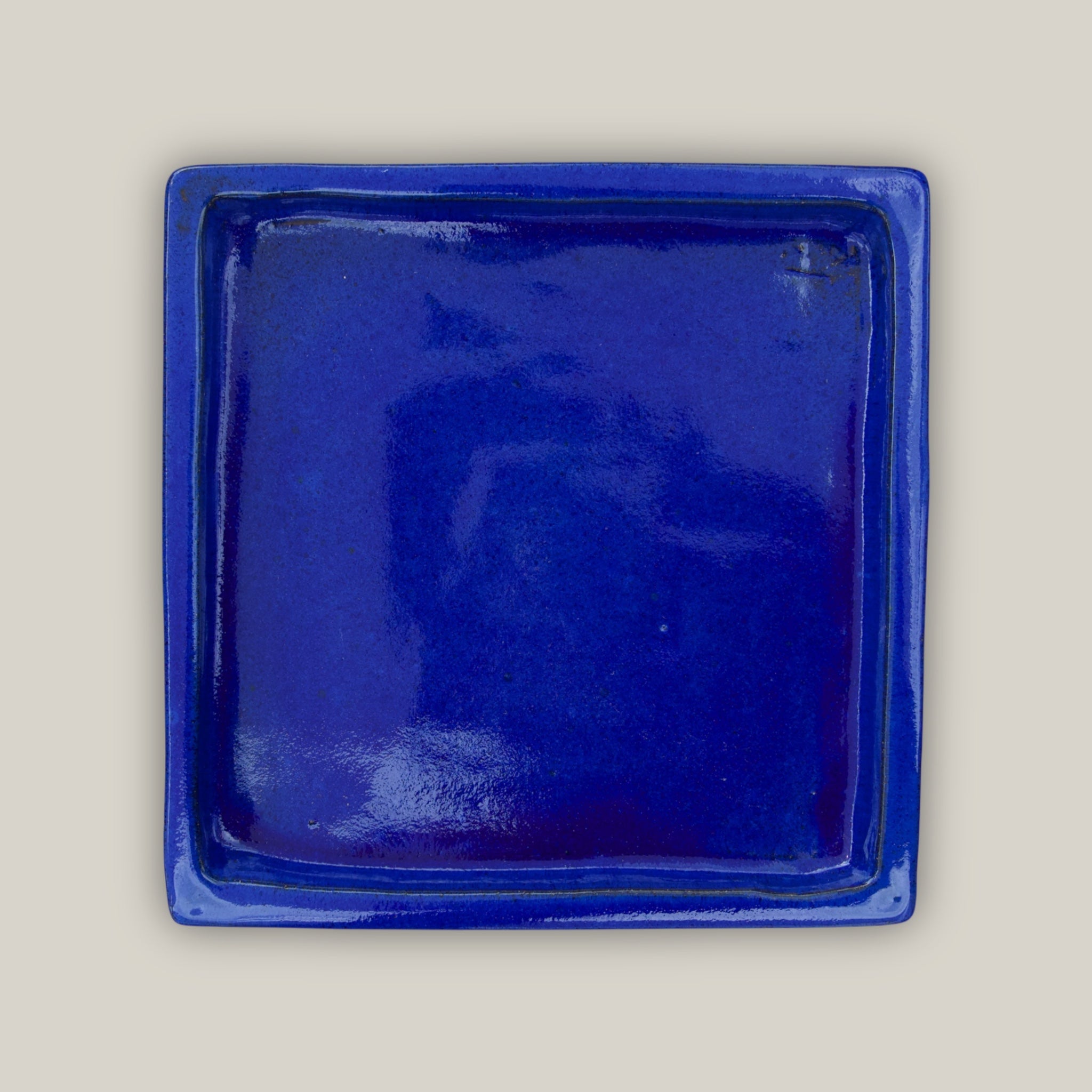 3127L17FS - Square | Falling Blue Ceramic Plant Saucer | High Fired Ecofriendly Clay - Sizes 8&quot;-15&quot; - FREE SHIPPING