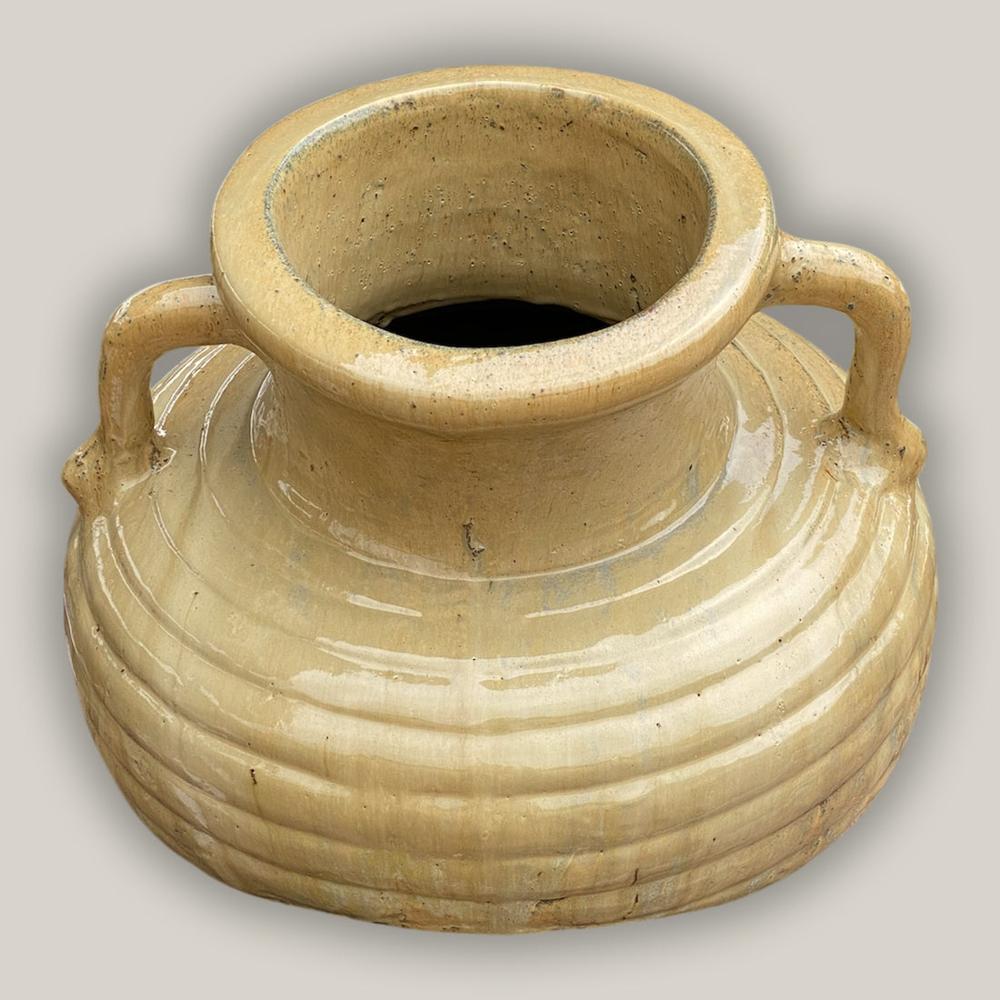 9094C11 - Cream Phoenix Sunken Ceramic Vase