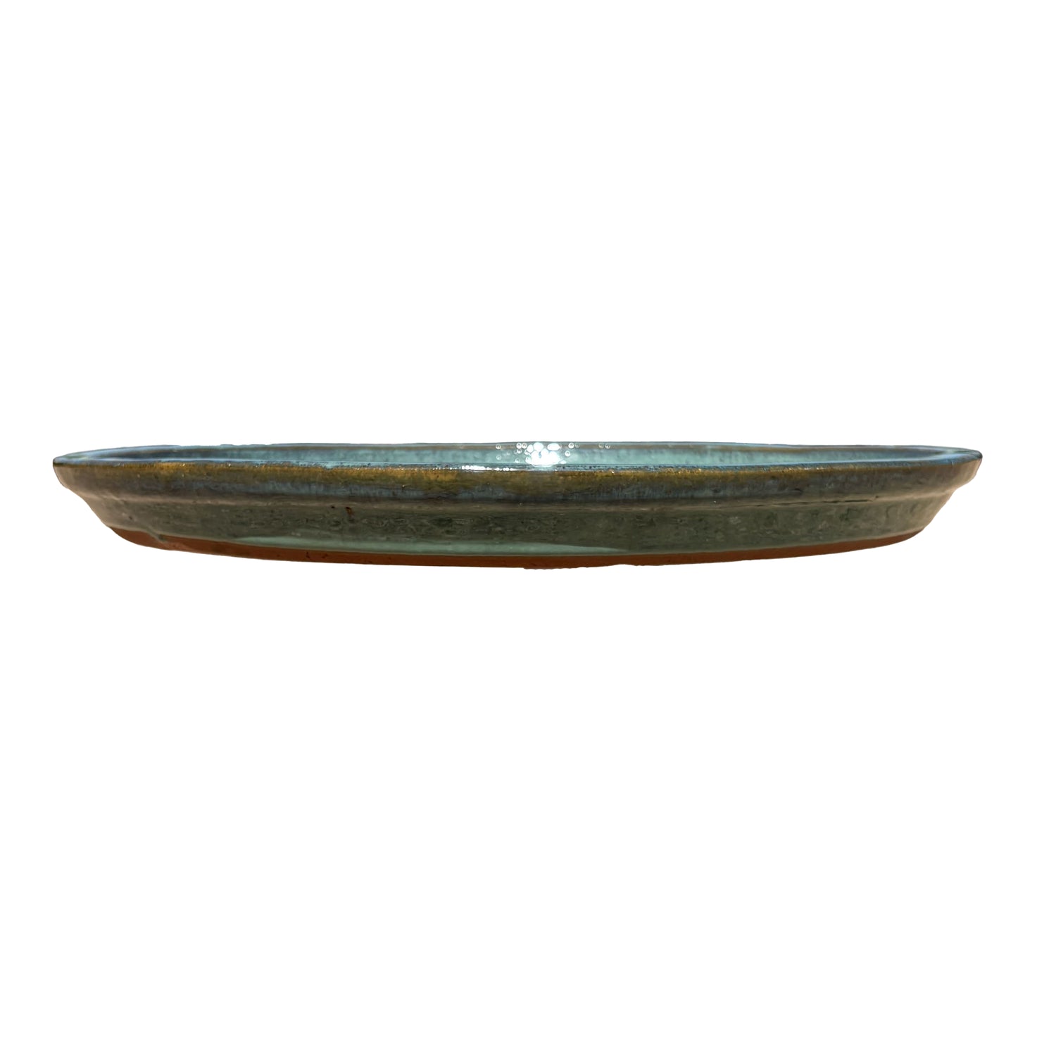Round Falling Green Ceramic Clay Pot Saucers (22"-24")