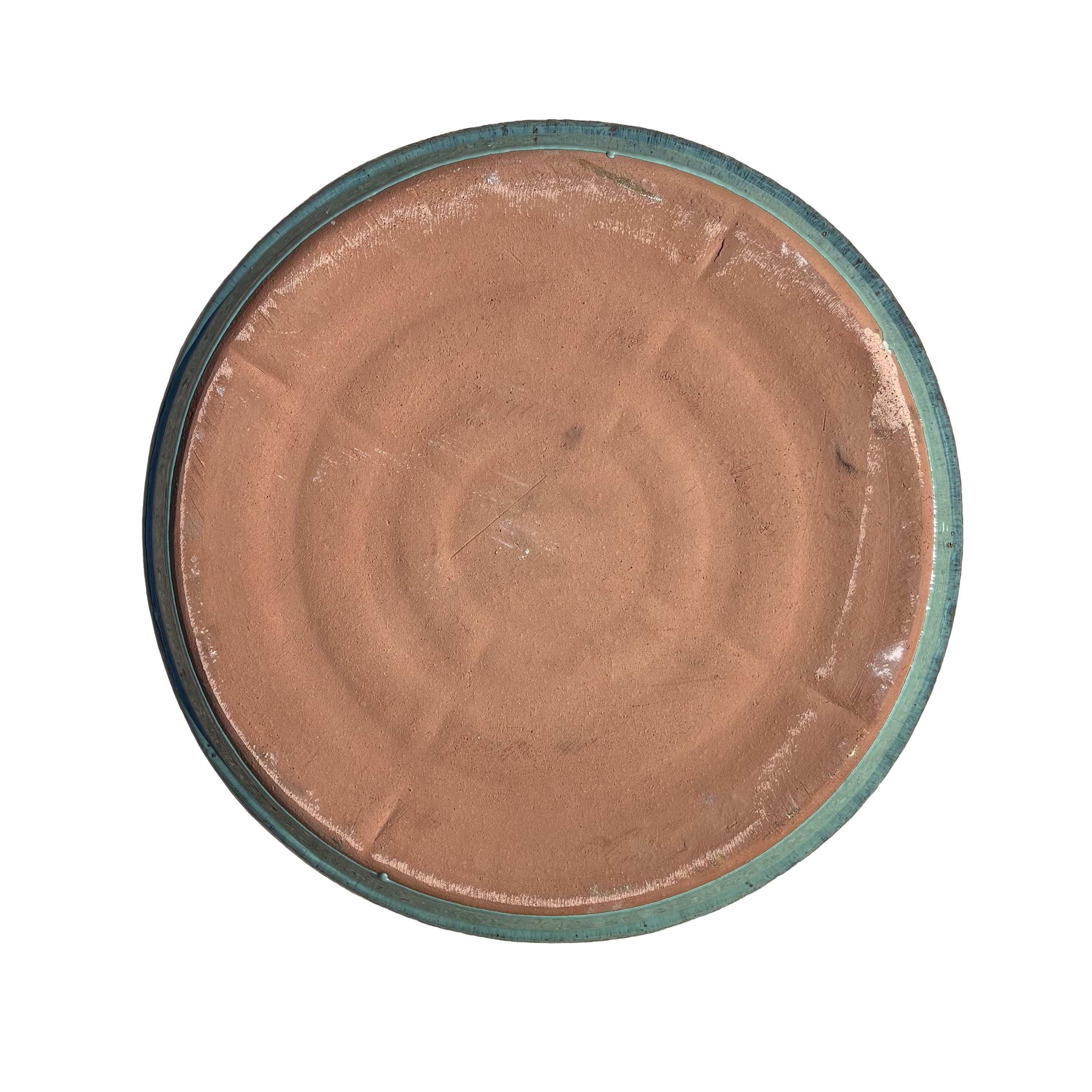Round Falling Green Ceramic Clay Pot Saucers (22"-24")