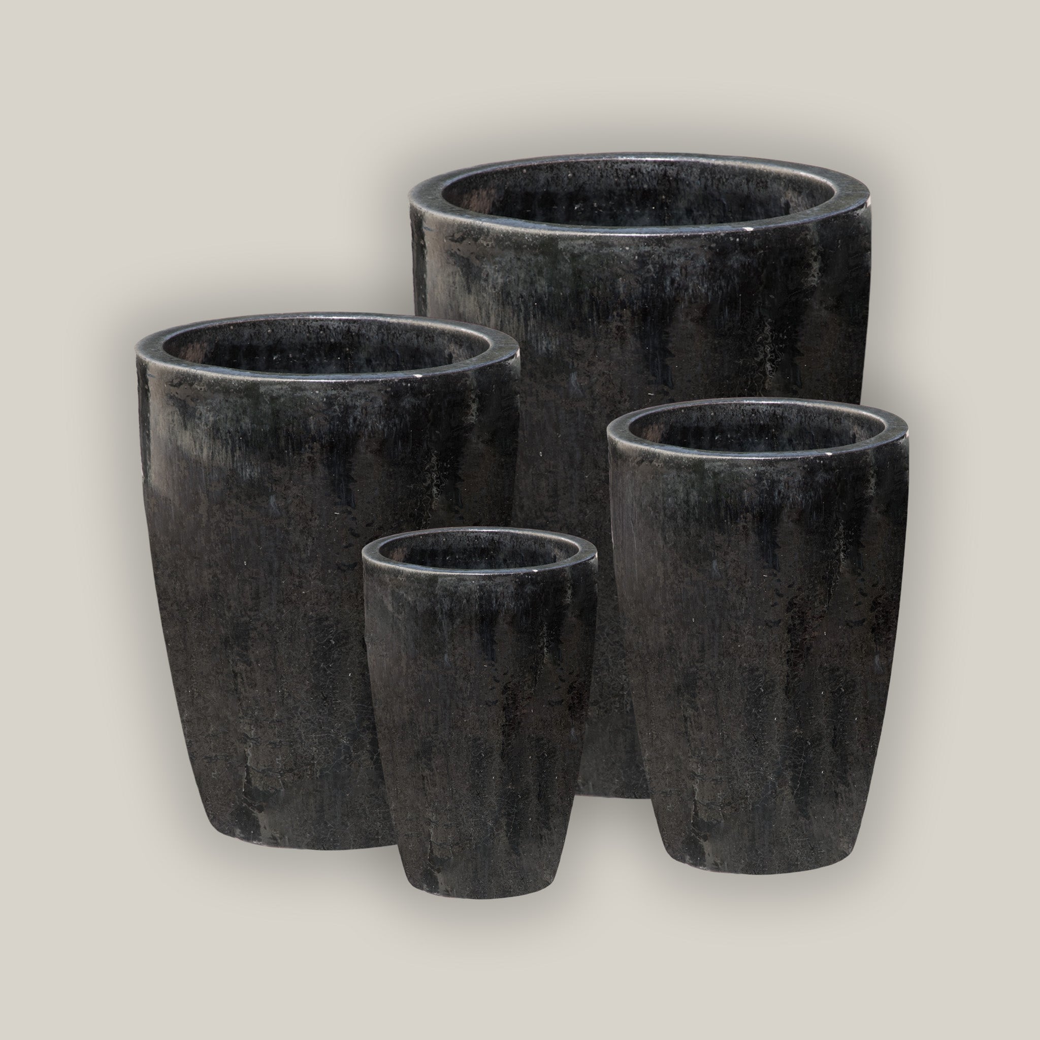 1-2270BL - Black Crucible Planter