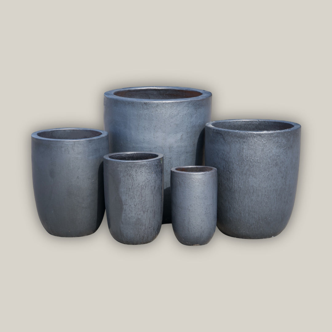 Graphite Tall Tapered U Planter - FREE SHIPPING