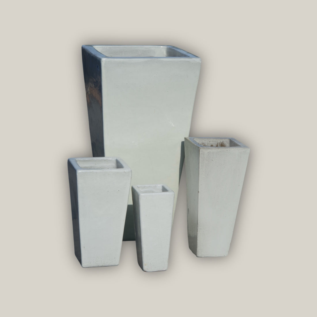 6016H25FS - White Wedge Planter - FREE SHIPPING