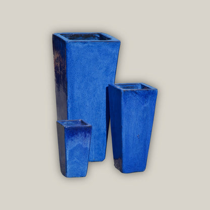 6016H47 - Blue Wedge Planter - Lion