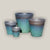 6024H6 - Matte Black/Turquoise Cone Planter