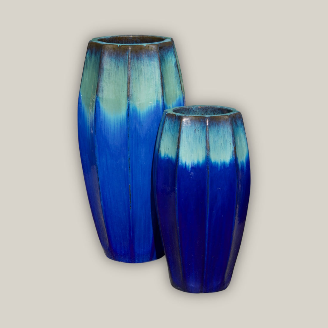 6077H52 - Turquoise/Blue Star Fruit Planter