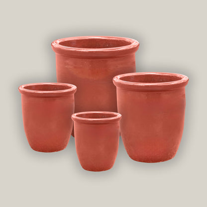 bright ceramic plant pots Bright Red Cana Pot