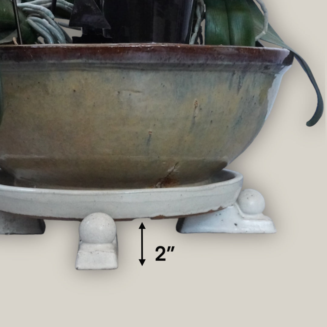 Angkor Ceramic Bari Pot Feet - Sold Individually Ten Thousand Pots 5Cream Ceramic Bari Pot Feet - Cream - Ten Thousand Pots - size