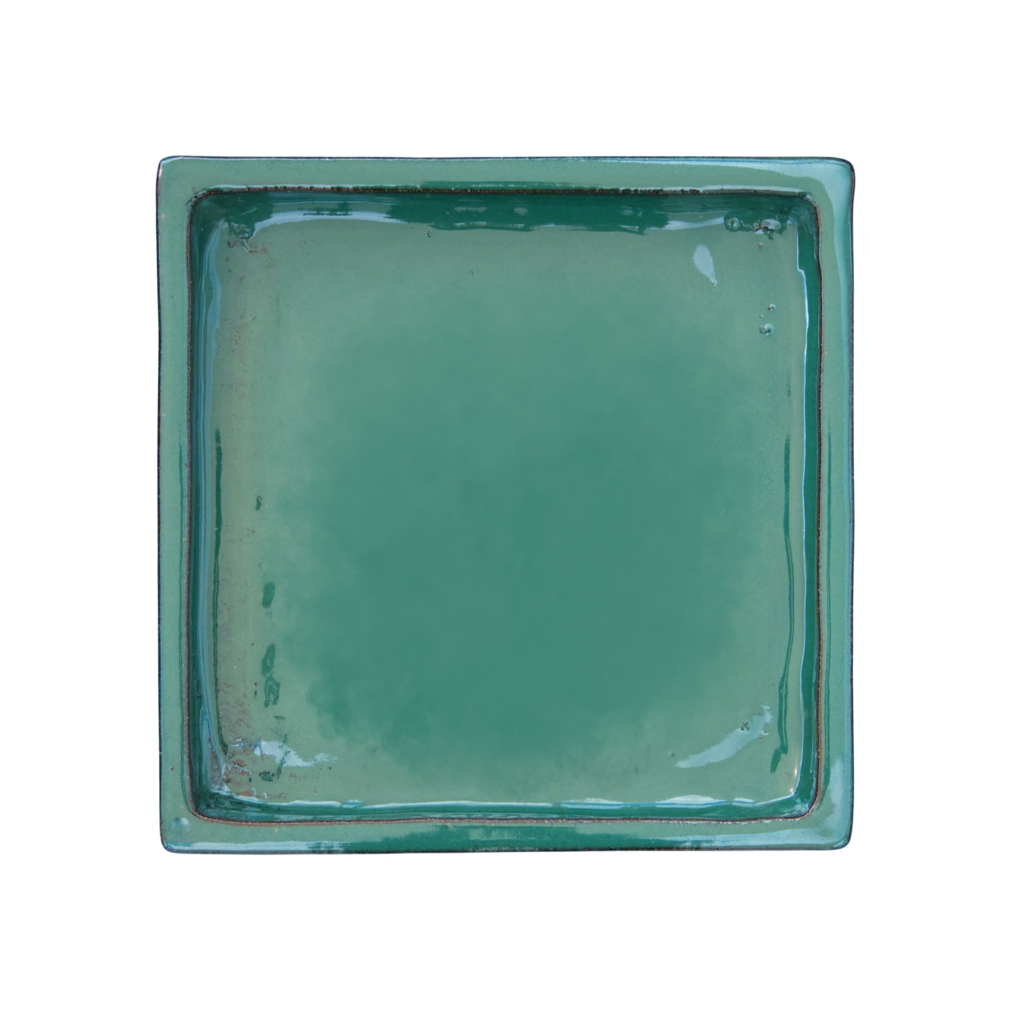 Square Jade Ceramic Clay Plant Saucer