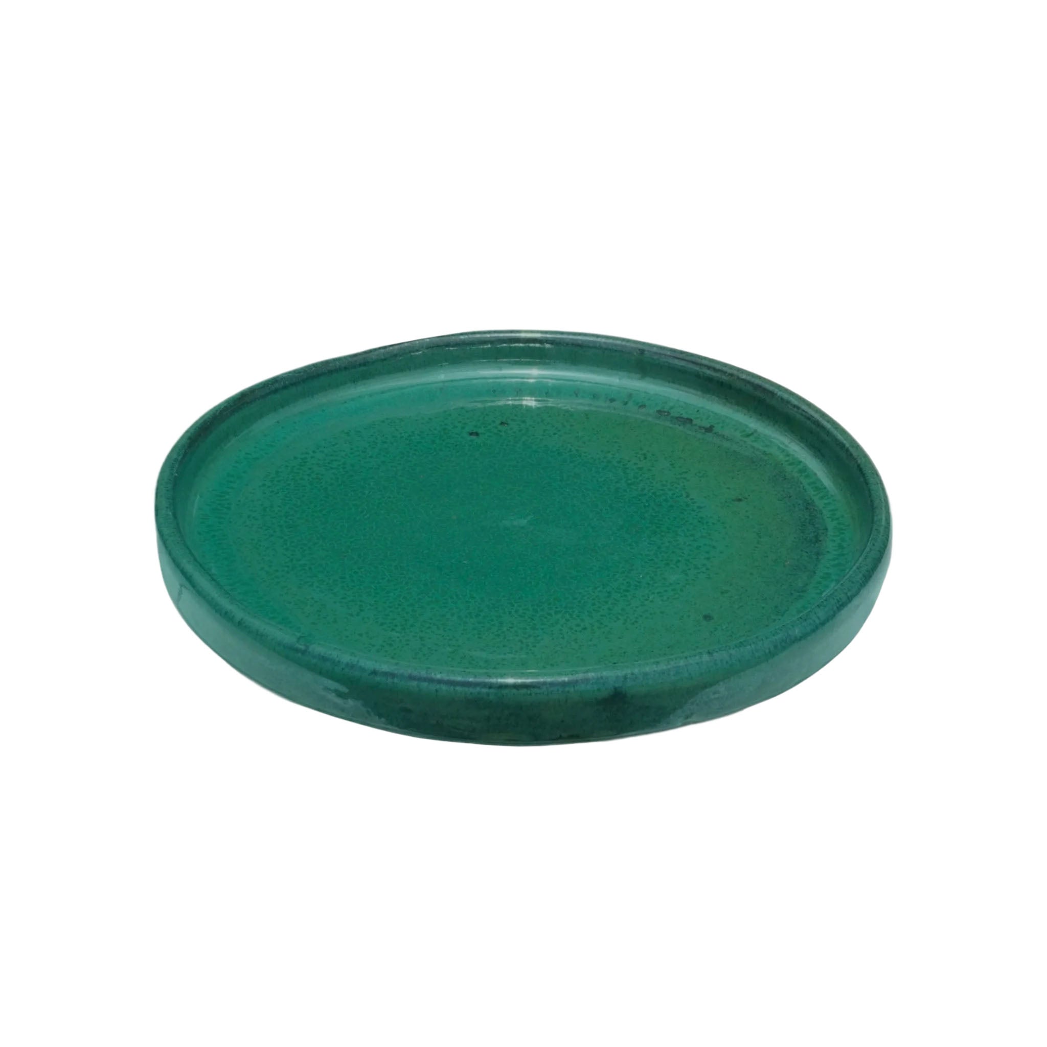 Round Jade Ceramic Clay Plant Saucer