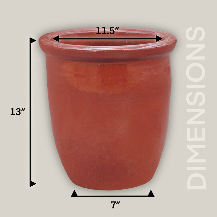 Chili Red Cana Pot - Lion