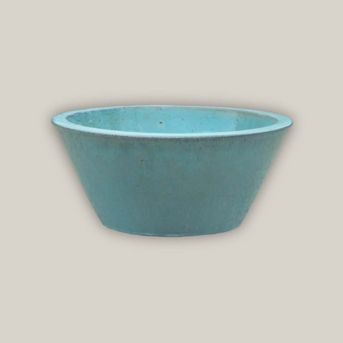 6028H1 - Turquoise Low Cone Pot
