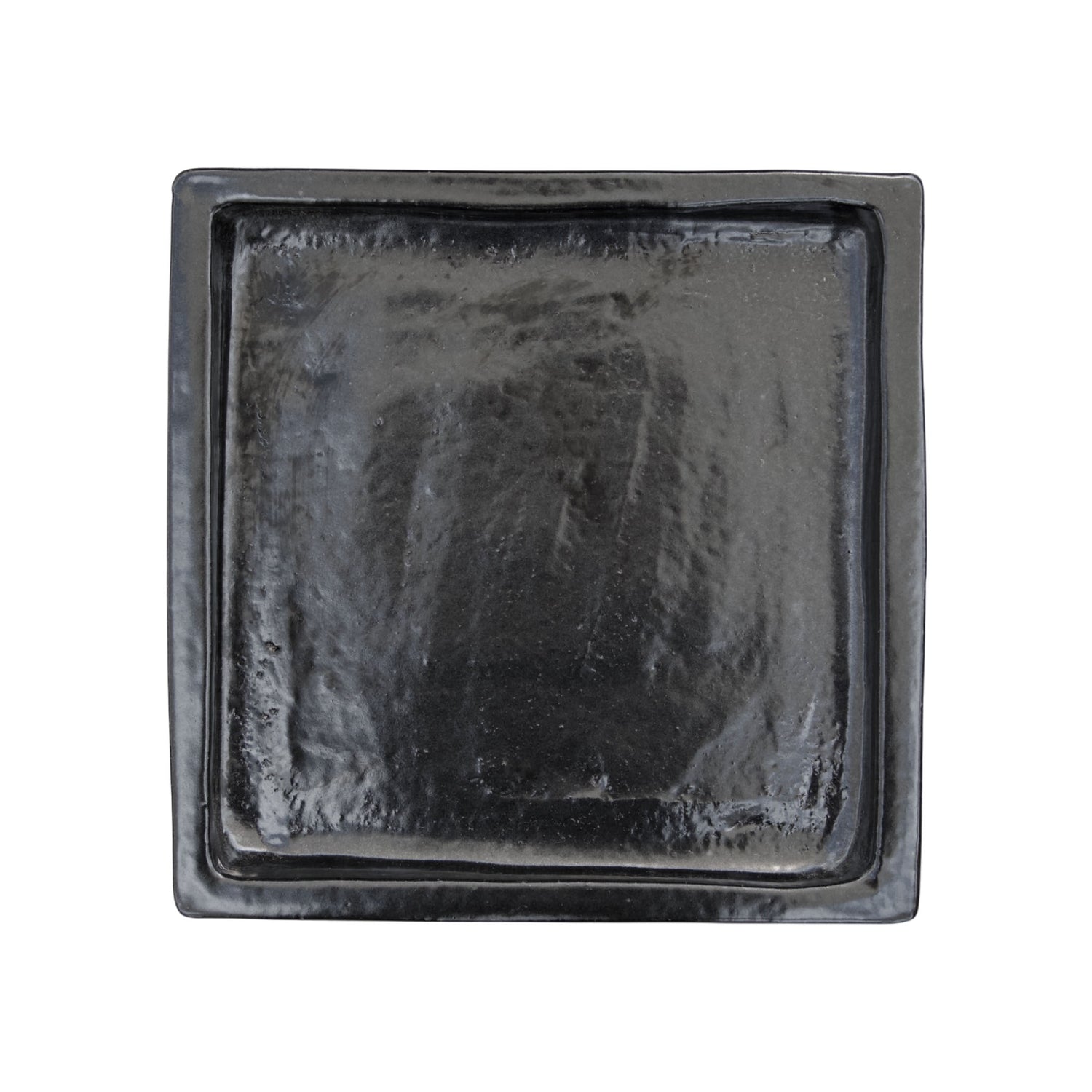 Square Black Ceramic Clay Plant Saucer