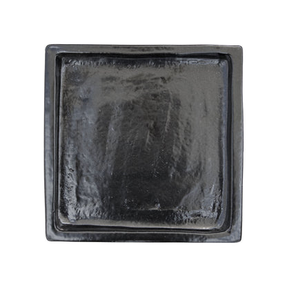 Square Black Ceramic Clay Plant Saucer