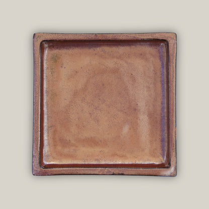 3127L9A - Square | Oxide Ceramic Plant Saucer | High Fired Ecofriendly Clay - Sizes 8&quot;-15&quot; - FREE SHIPPING