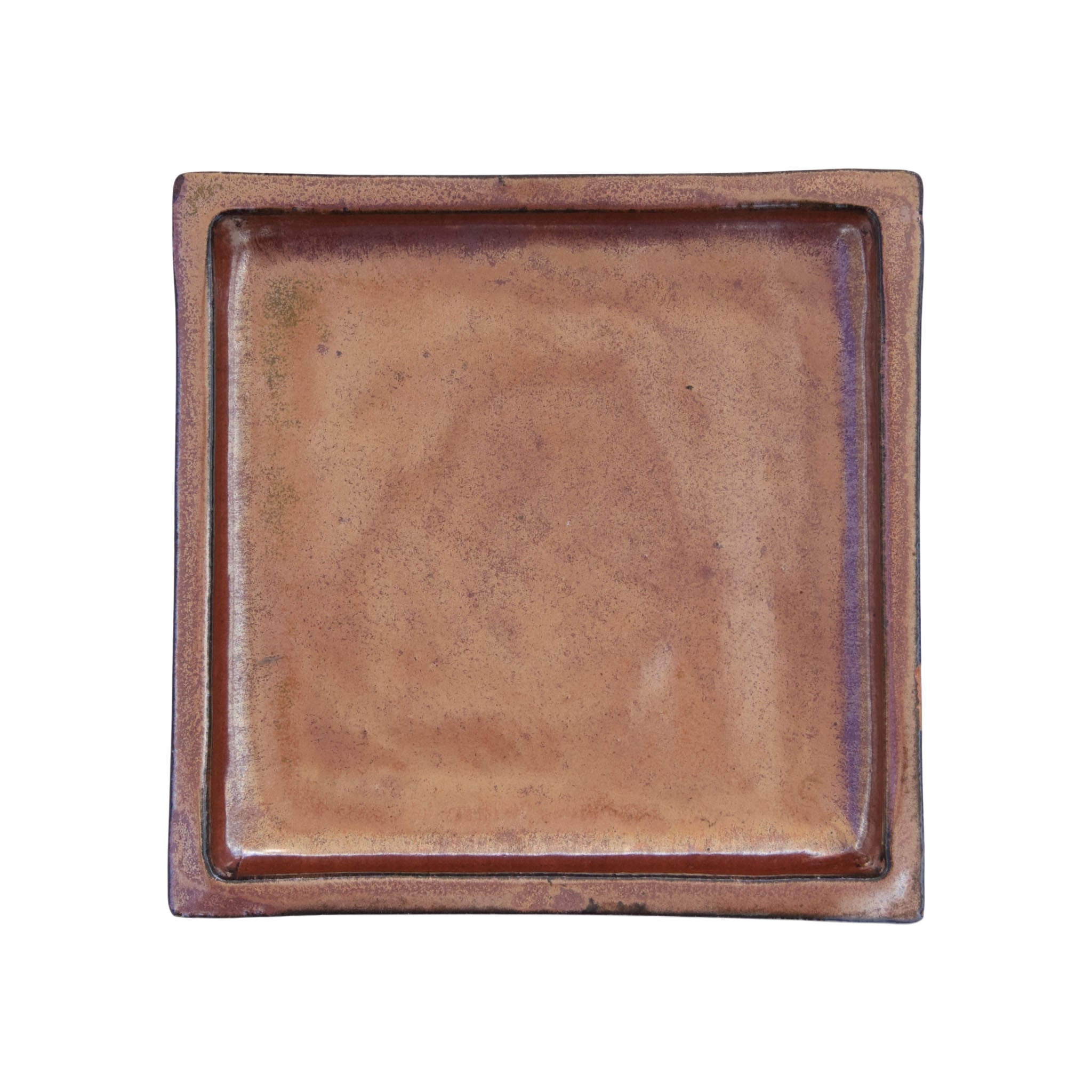 High-Fired Oxide Square Ceramic Saucer | Ten Thousand Pots