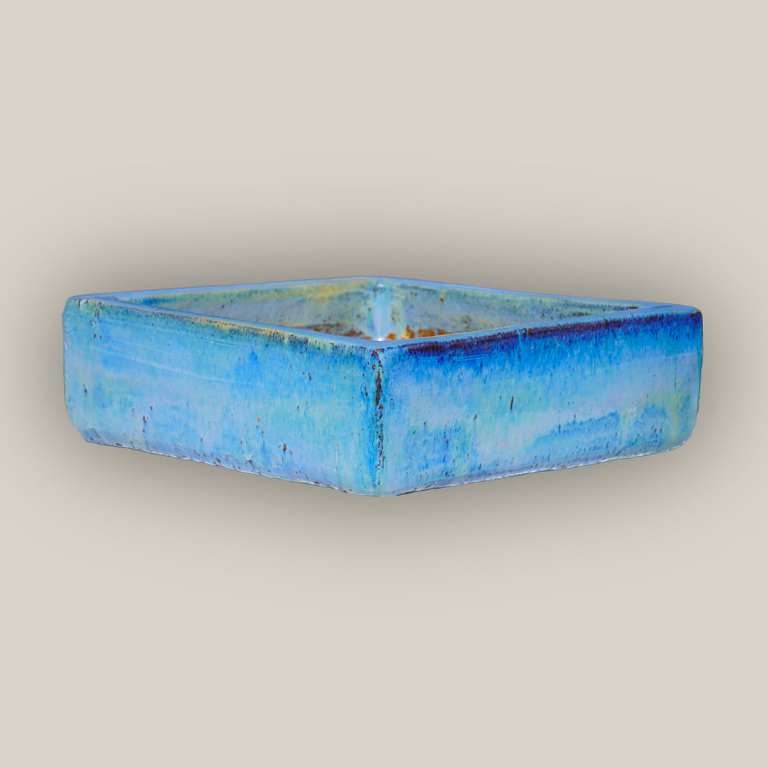 9788C45 - Ocean Blue Low Square Ceramic Planter