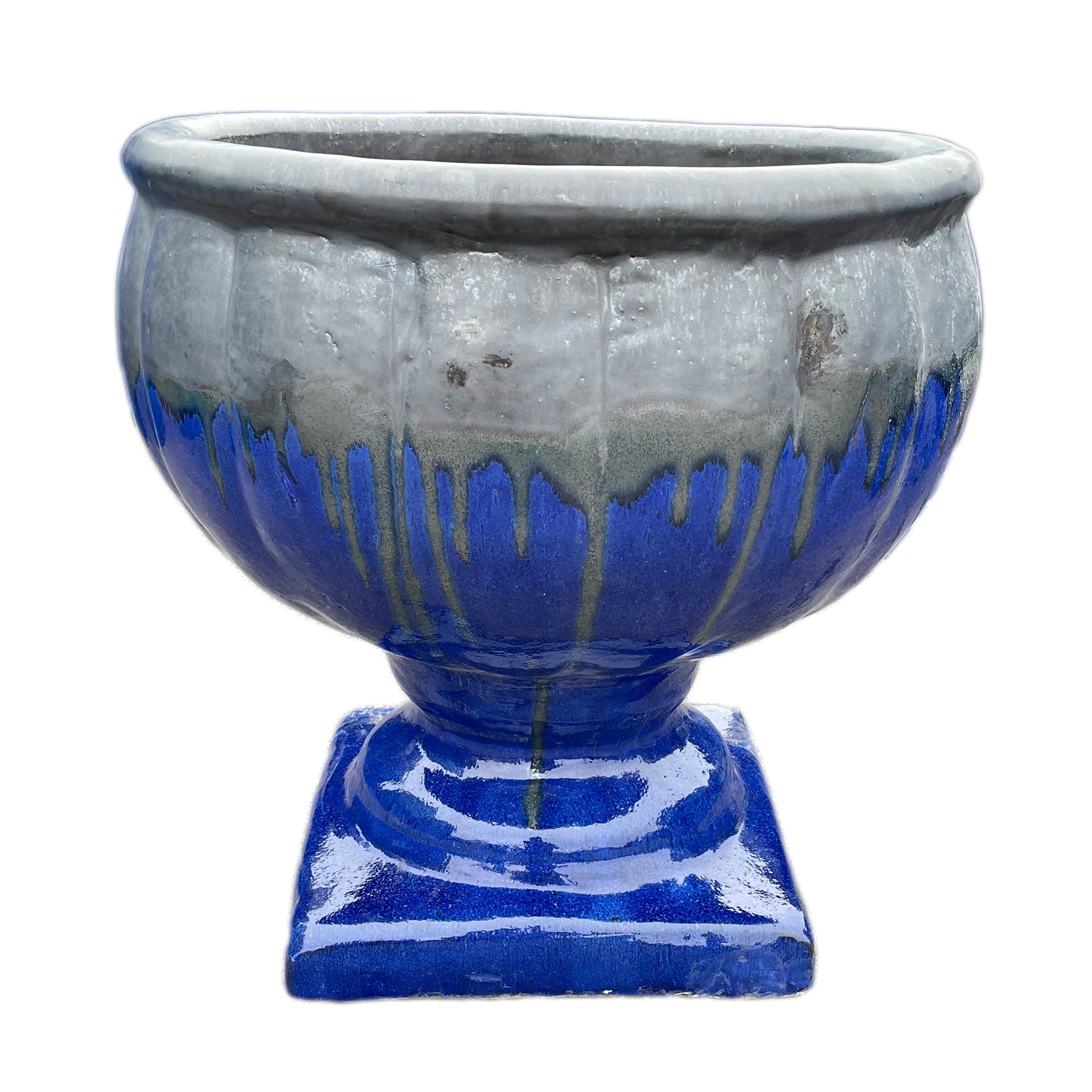 8615N73 - Matte Black/Blue Ceramic Olympia Urn