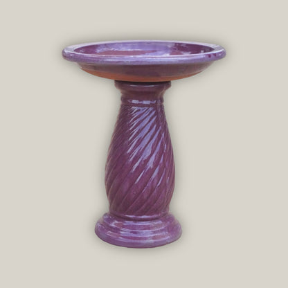 307M - Small Ornate Ceramic Bird Bath