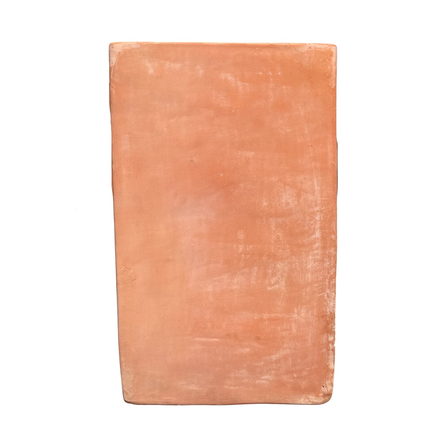 A rectangular terracotta pot with a matte, textured surface, shown vertically against a plain white background.