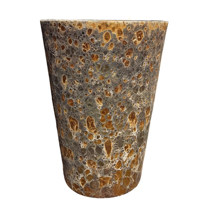 Front view of our Atlantic Rustic tall tapered cylinder planter highlighting the clean cylindrical profile and textured surface