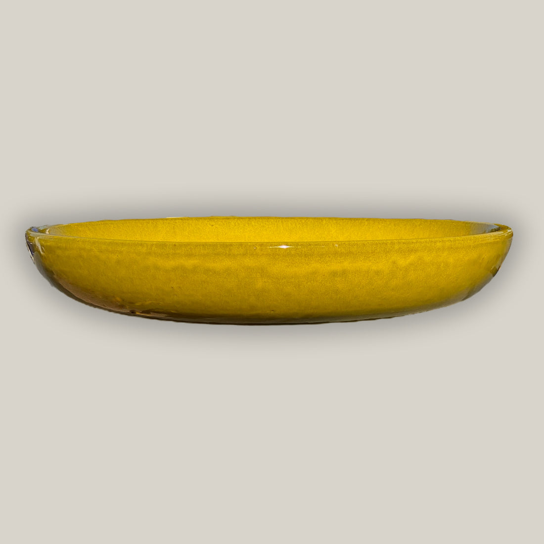 yellow ceramic bird bath bowl