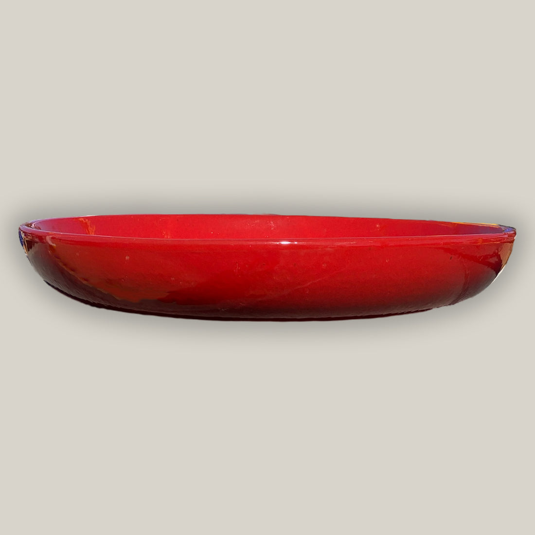 3106L14TFFS - Ceramic Bird Bath Bowl  - Bright Red