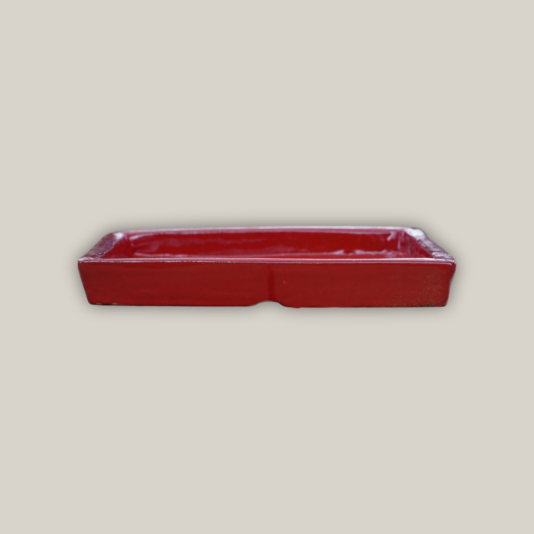 3127L14FS - Square | Bright Red Ceramic Plant Saucer | High Fired Ecofriendly Clay - Sizes 8&quot;-15&quot; - FREE SHIPPING