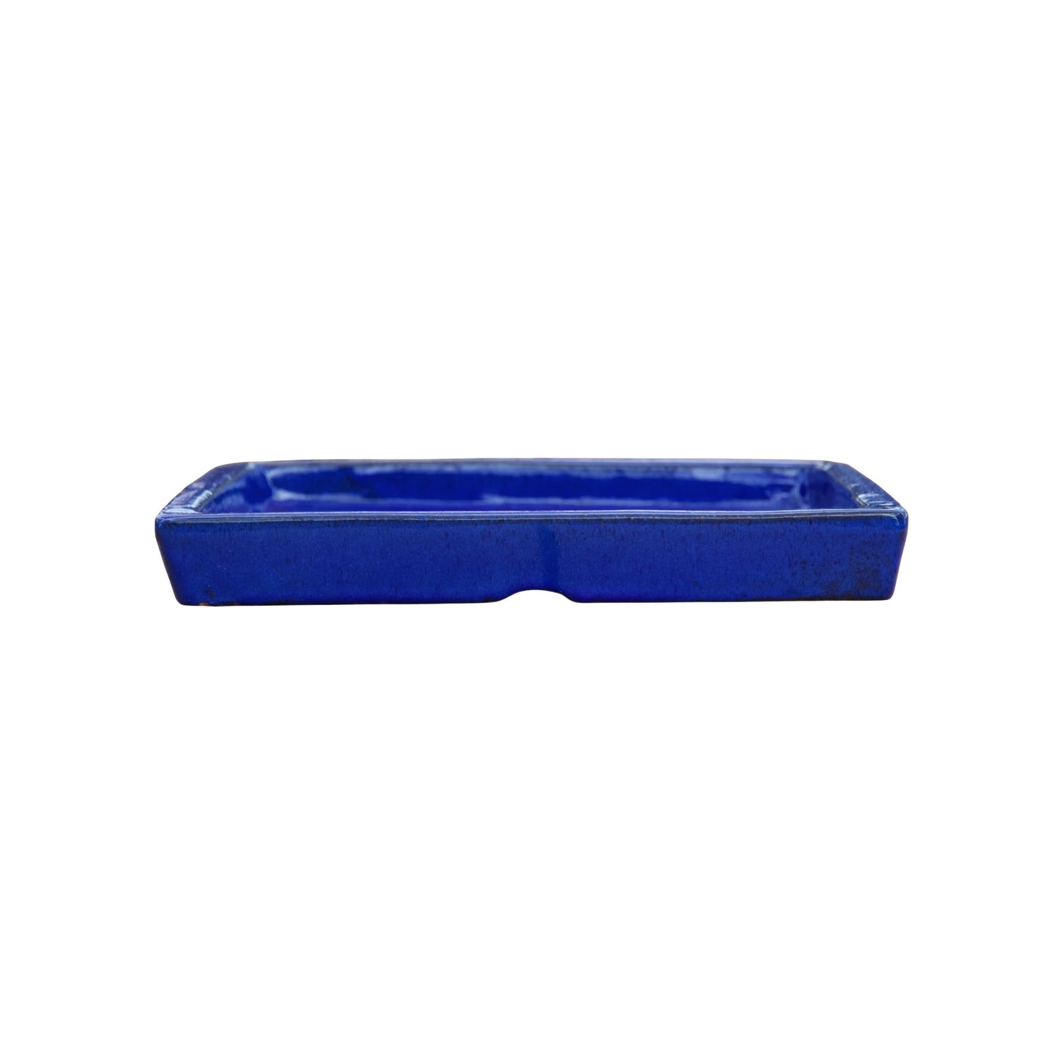 Square Falling Blue Ceramic Clay Plant Saucer