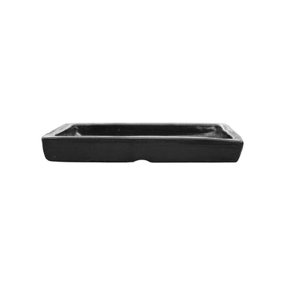 Square Black Ceramic Clay Plant Saucer