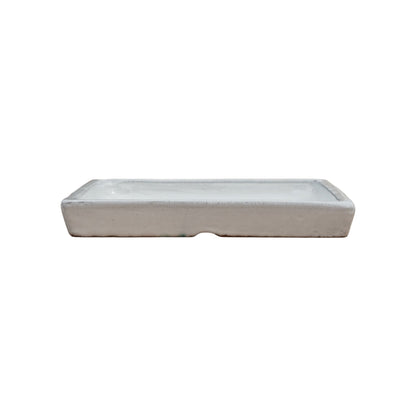 Square White Ceramic Clay Plant Saucer