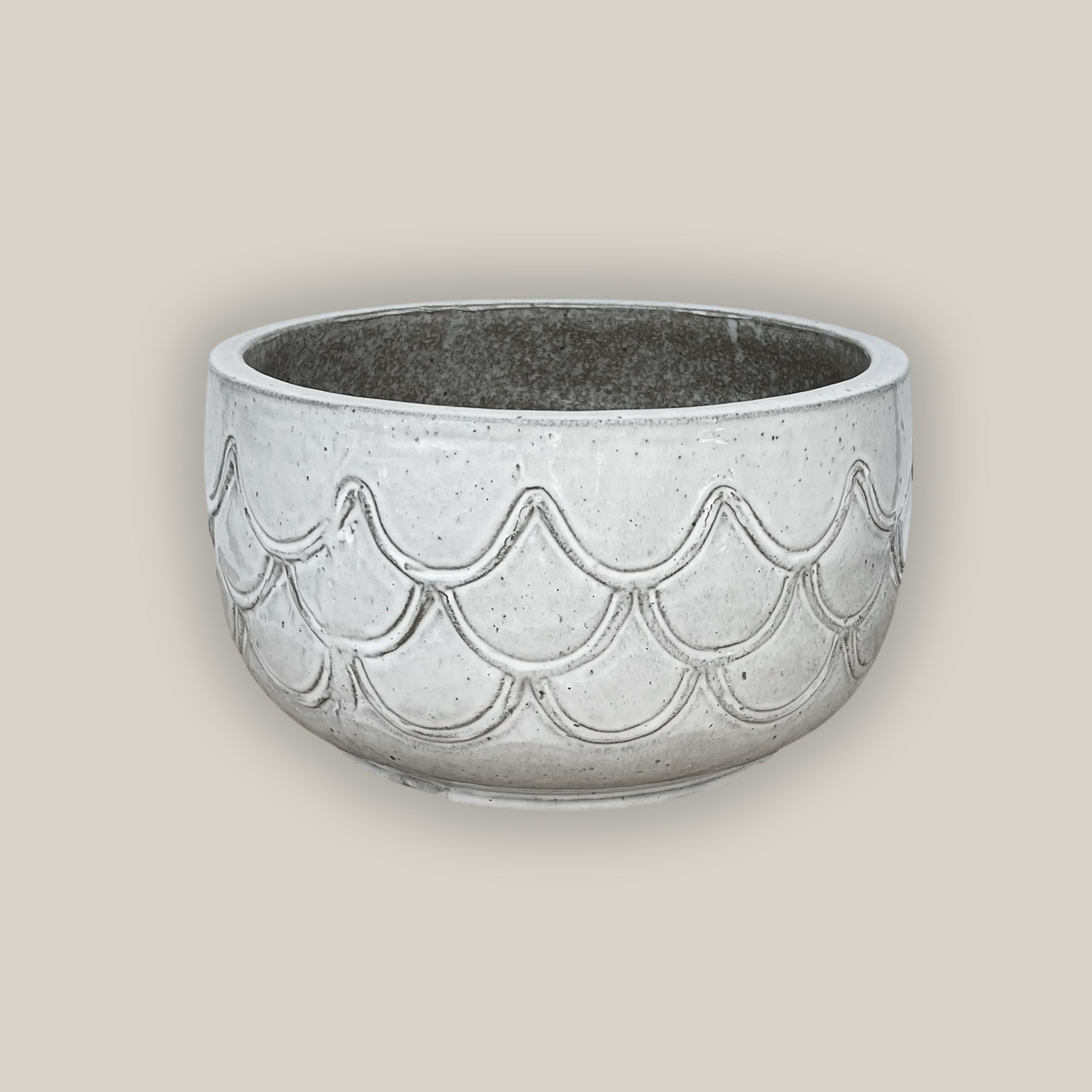 3023L4 - White Mermaid Scale Planter