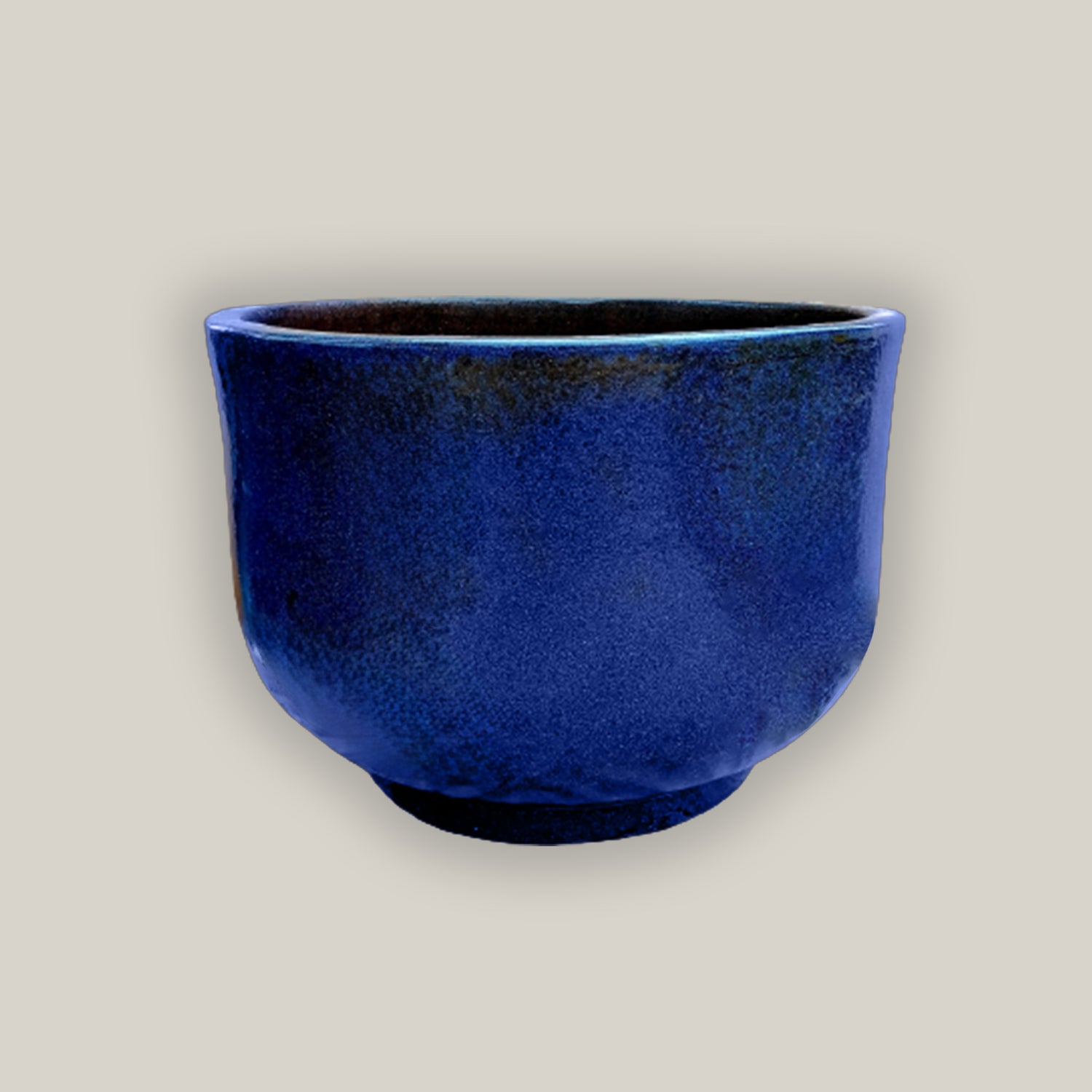 3043L15 - Dark Blue Contemporary Low Ceramic Bowl