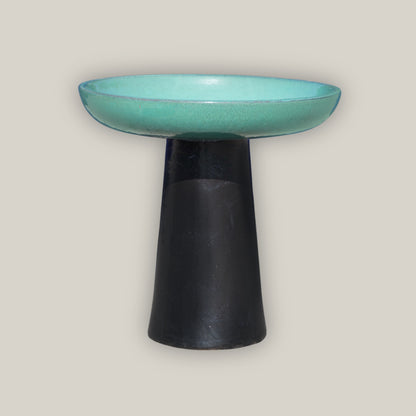 3106L5FS - Ceramic Bird Bath - Jade Top and Black Stand