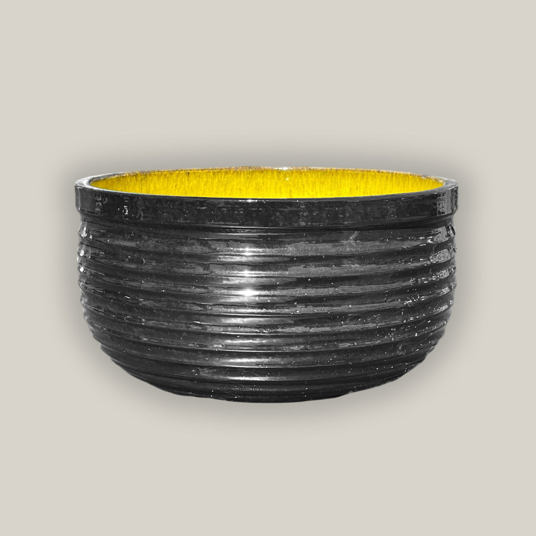 Atomic Yellow Ceramic Pond Planter