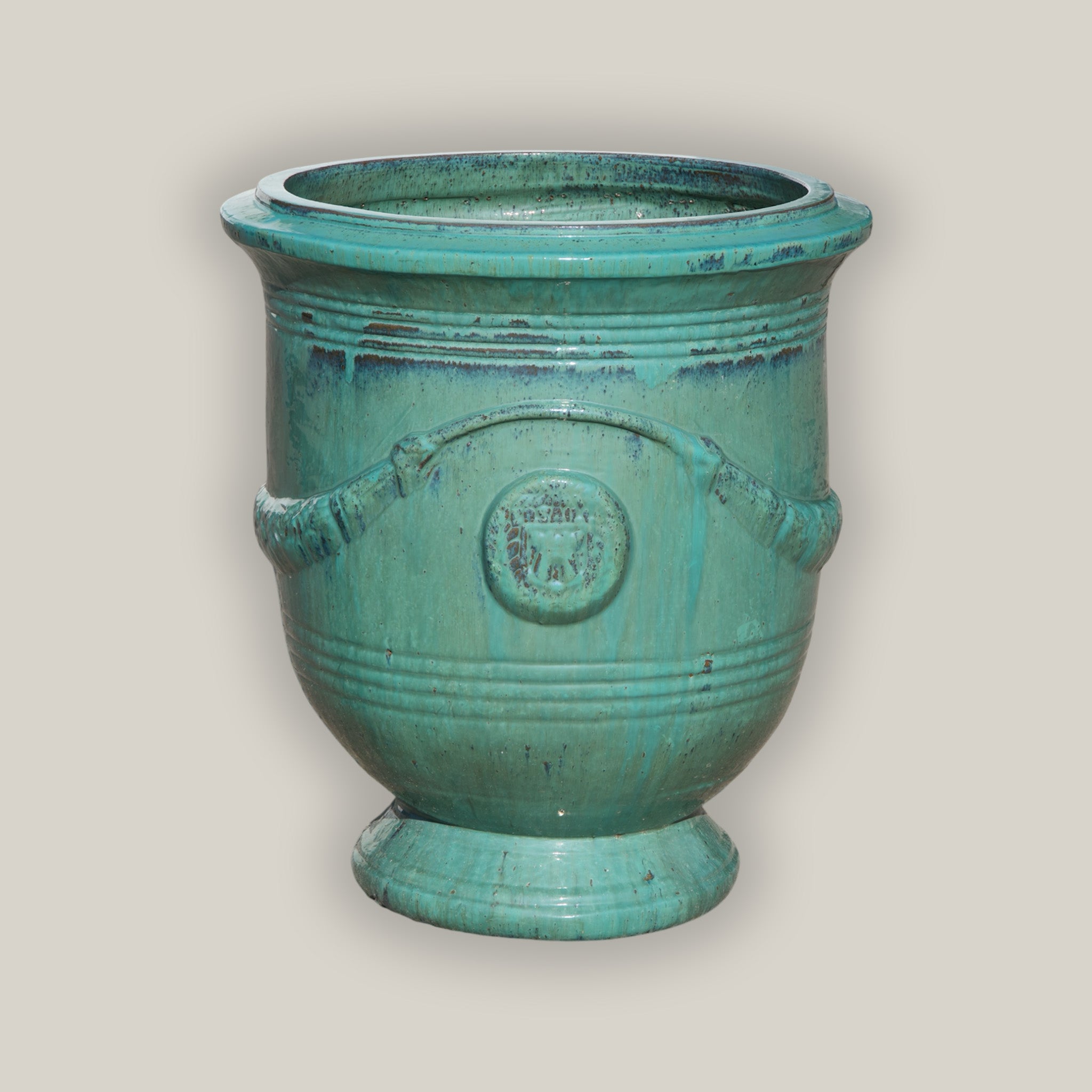 1-4023AQA - Aqua Medallion Urn-FREE SHIPPING