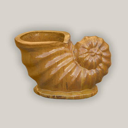 5230N11 - Honey Ceramic Seashell Jar Planter