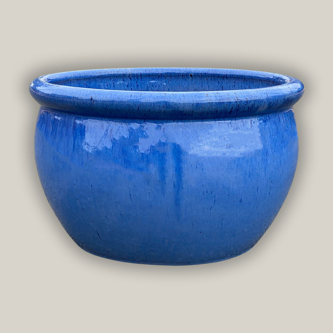 6022H47 - Blue Round Rim Low Bowl